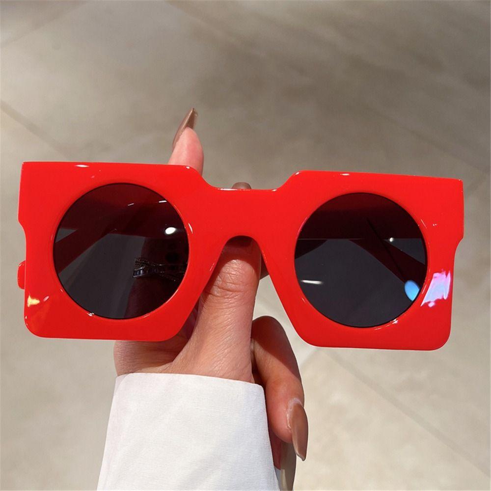 Lily Square Sunglasses Fashion Oversized Pantai Sunnies Eyewear Lensa Bulat