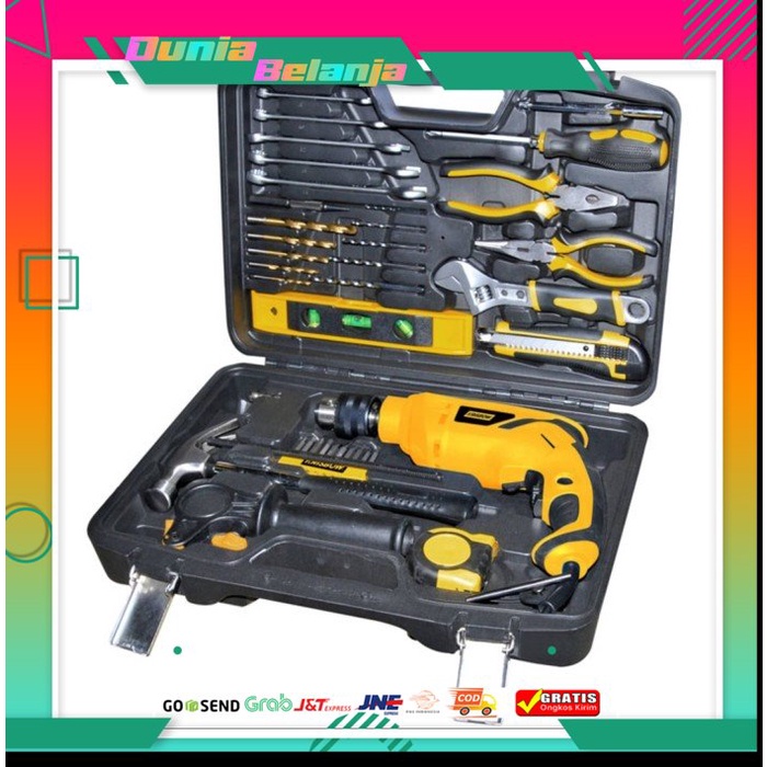 Krisbow set bor listrik beton 600 w 37 pcs