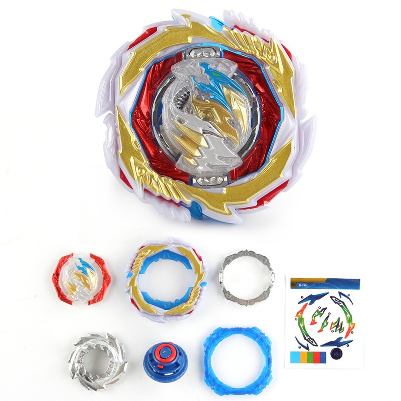 Single DB B-199 Beyblade Burst Gatling Dragon Dengan Evolution GEAR Karma Charge Metal '-10 Spinning Tops Tanpa Peluncur