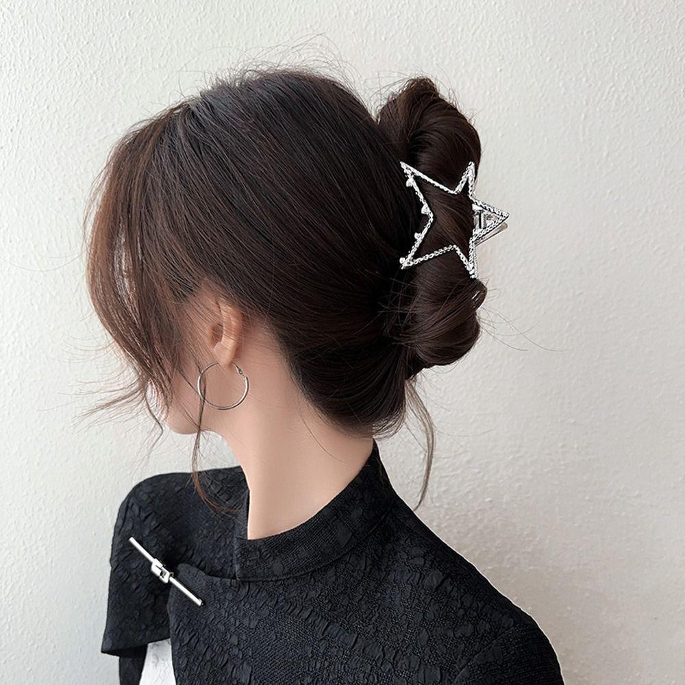 Needway Bintang Hair Claw Elegan Simple Besar Jepit Rambut Hair Scratch Ponytail Holder Fashion Hiasan Kepala Klip Rambut Hair Clip Wanita Hairgrips