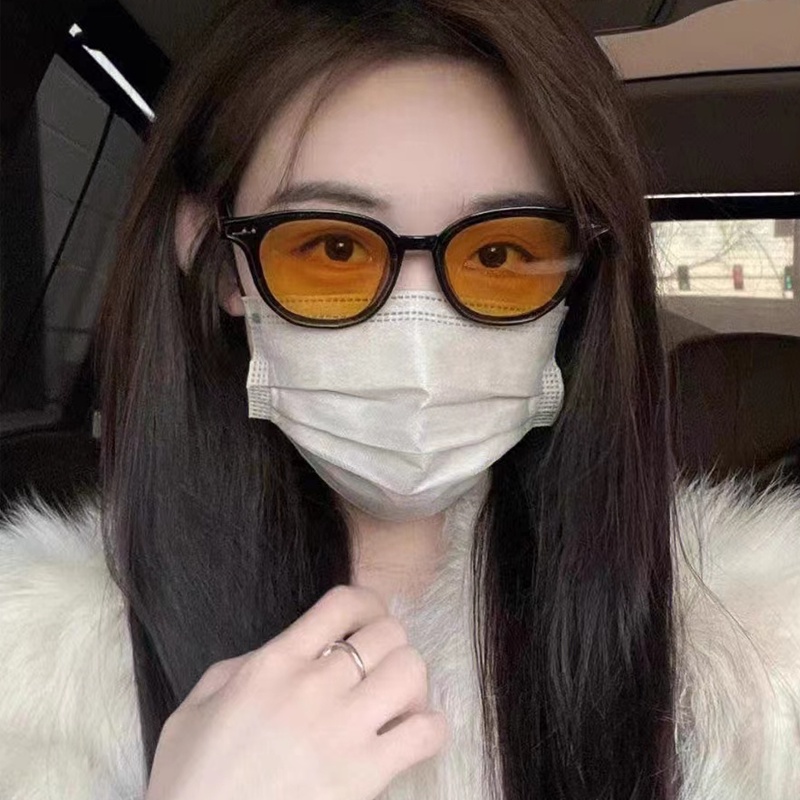 Papaozhu Trendy Lensa Coklat Hitam Square Frame Sunglasses Untuk Wanita Pria Chic Perlindungan UV Warna Kepribadian Mengemudi Kacamata Aksesoris Harian