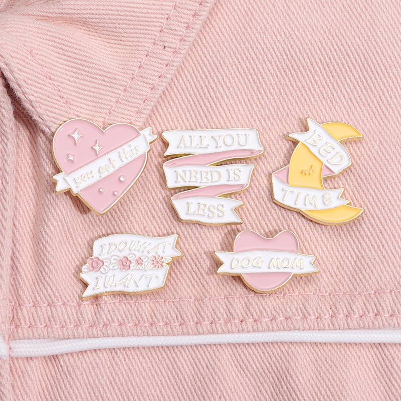 Pin Enamel Tulisan Pink Lucu I Do What I Want Banner Bros Lencana Laple Pin Kartun Bros Lencana Perhiasan Hadiah Untuk Teman