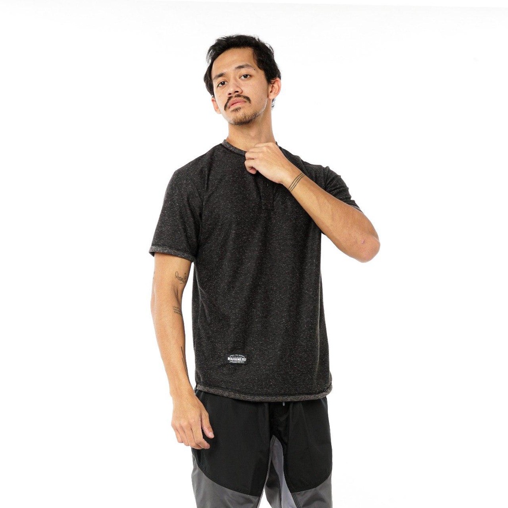 Mahameru T-Shirt Kaos Pria | TSM BUTTON 02-B | Lengan Pendek