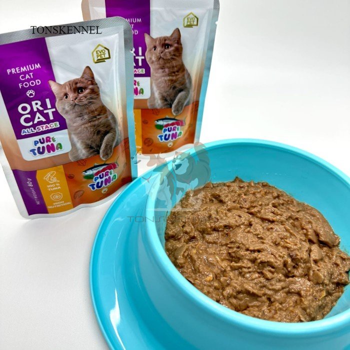 ORI CAT POUCH 80gr ORICAT Sachet 80 gr wetfood ori cat - Tuna Chicken makanan basah kucing cat food wet food