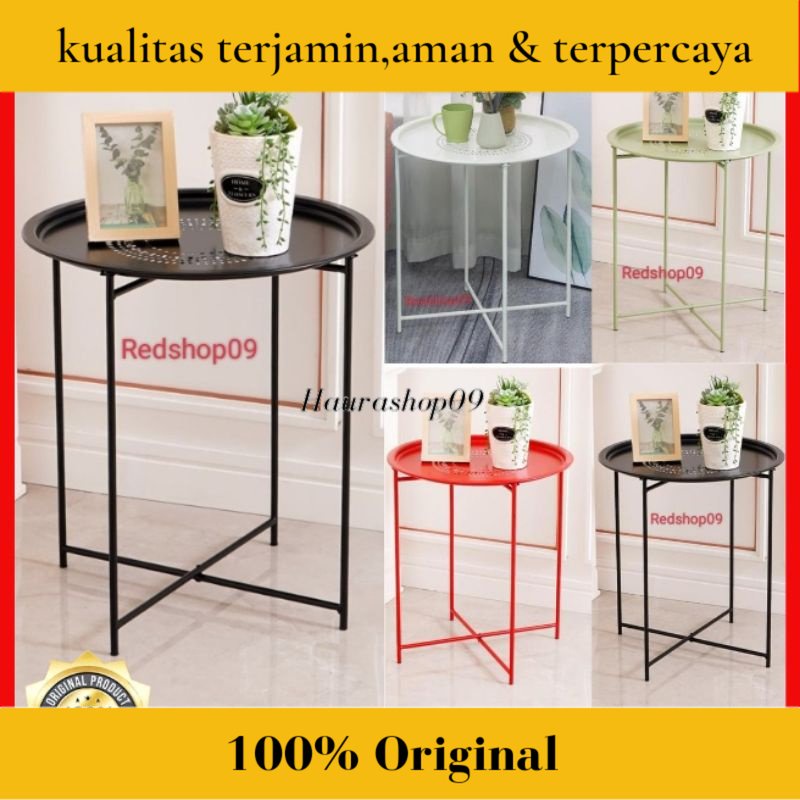 Soleil Meja Teras Besi 46 cm Dengan Tray/meja besi