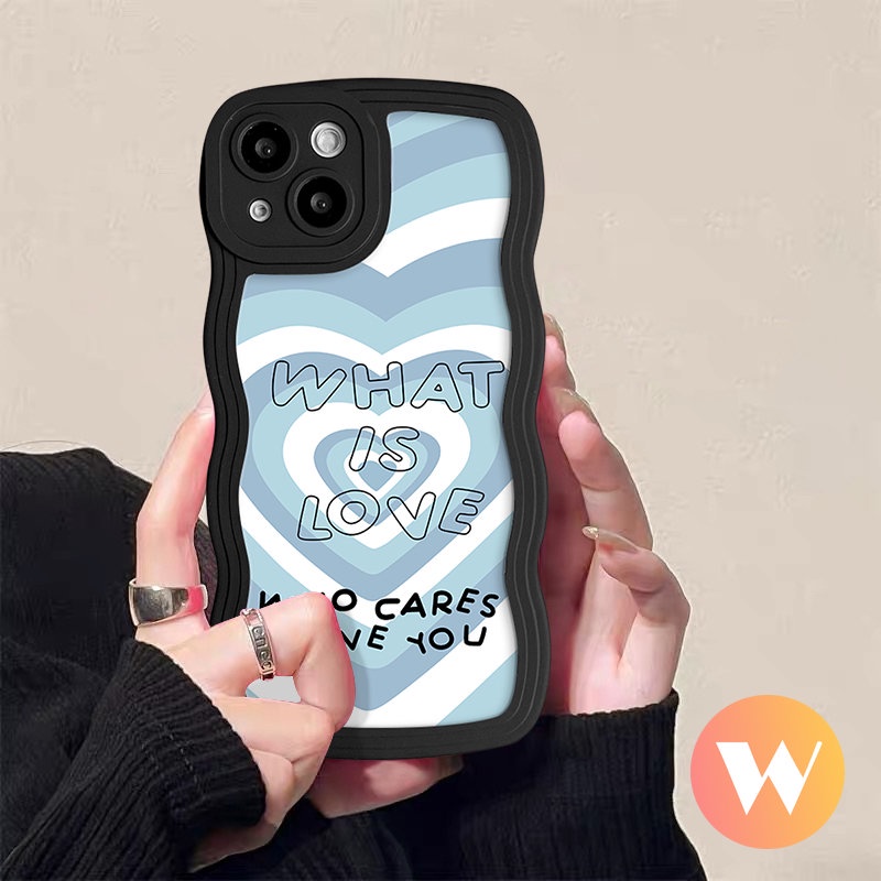 Casing Realme C25 C30 C35 C33 C20 C12 C11 7 5 7i 6i 8Pro 8i 5i 8 9Pro+9 C20A C25Y C25s C15 C21Y 5s 9i 10 C3 C17 Wavy Edge Romantic Couple Love Heart Soft Cover