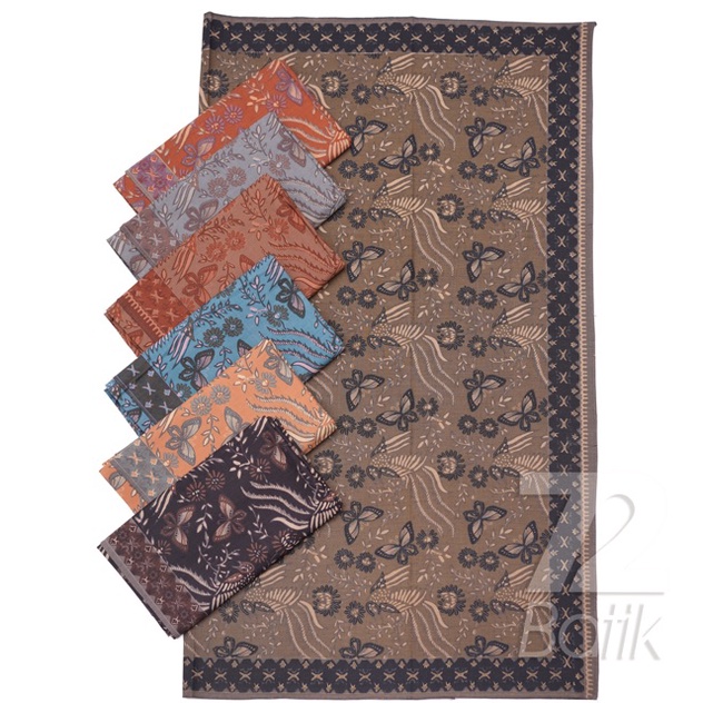 BAHAN BATIK PREMIUM Katun Motif Kupu Kupu Two Tone Pagi Sore Orange Oren Oranye 723484 Cap 72 Jarik Jarit Samping Kebat Panjang Batik Katun Modern Premium Bahan Seragam Batik Pernikahan Kantor Keluarga Murah Kamen Jadi Batik Bali Lembaran