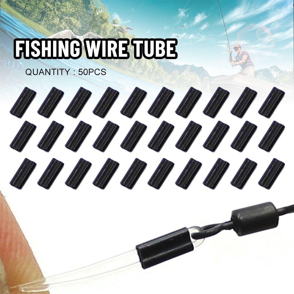 TOP 50pcs Tabung Kawat Pancing Portable Oval Carbon Tube Double Aluminium Tube
