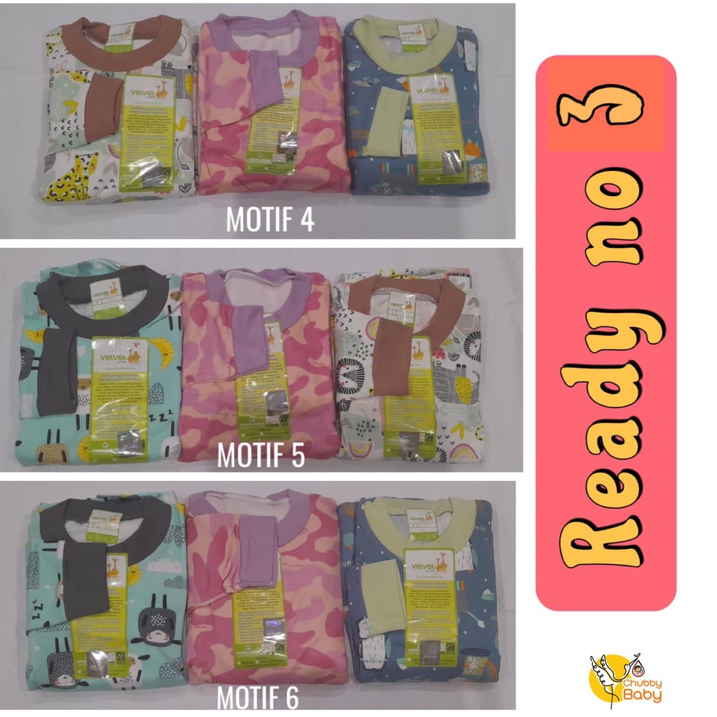 Velvet Junior 3 Stel Piyama Dream Wear PROMO Piyama Anak Motif Mix