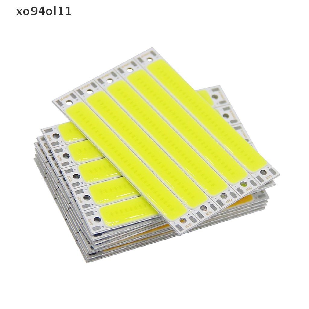 Xo Hot sale 3V 3.7V DC 60mm 8mm LED COB Strip 3W Hangat Dingin Putih Biru Merah COB LED Sumber Cahaya Untuk DIY Sepeda Kerja Lampu OL