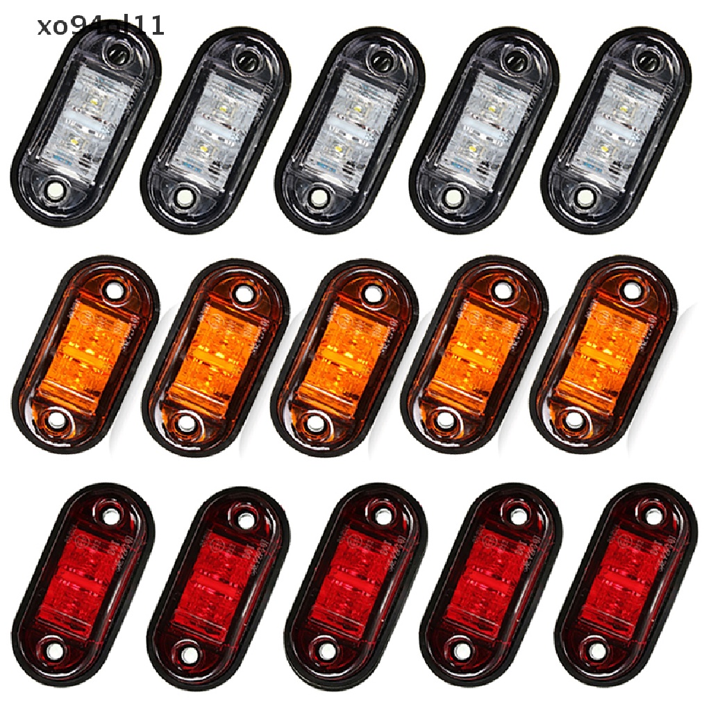 Xo 10PCS Lampu Peringatan LED Diode Light Trailer Truk LED Side Marker Lamp OL