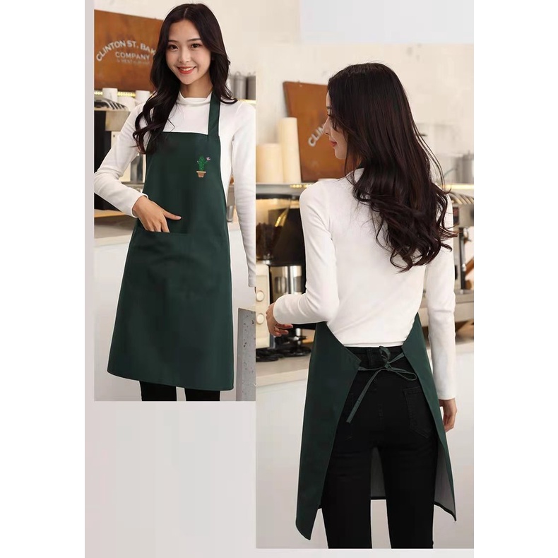 Apron Waterproof Celemek Masak Dapur Pria Wanita Celemek Barista