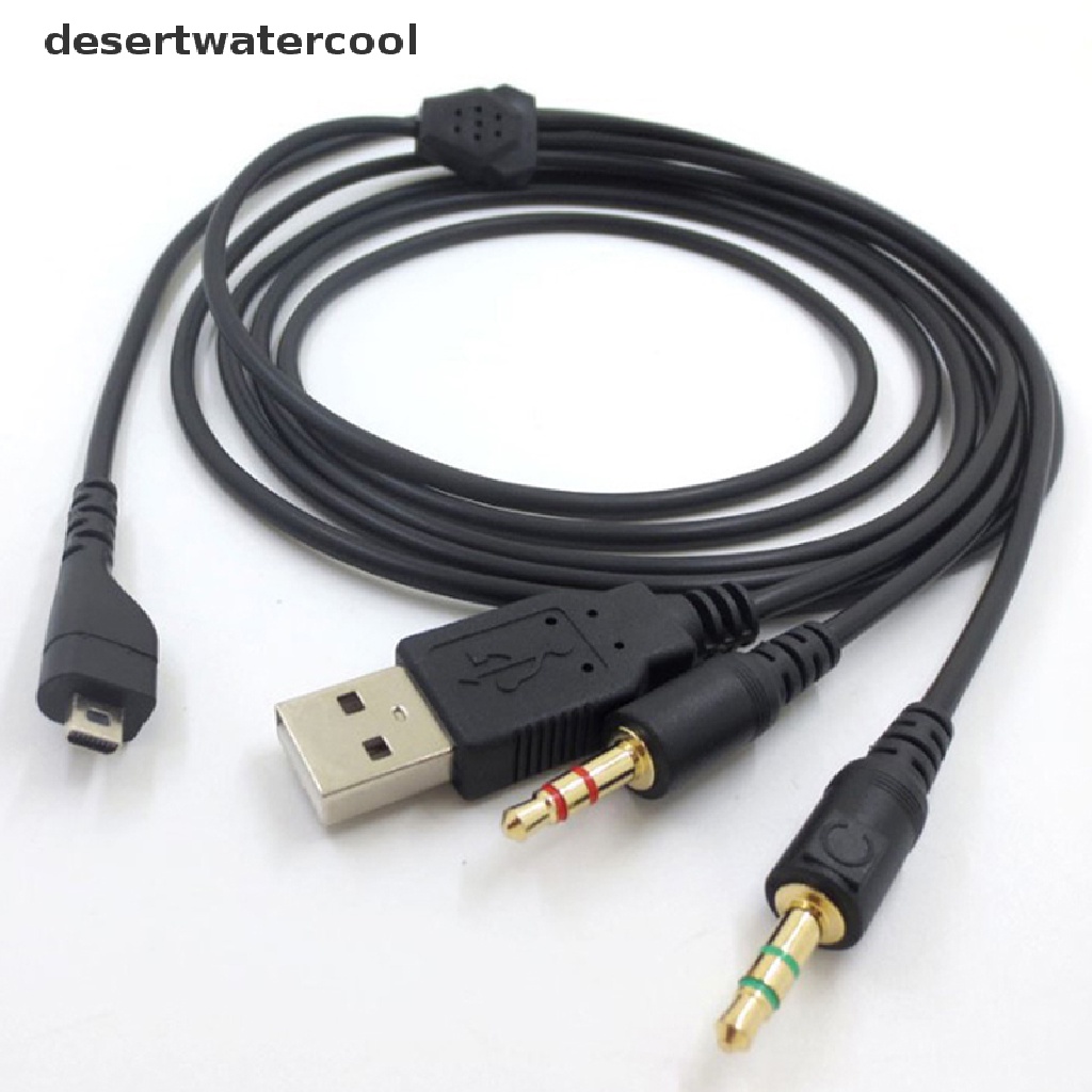 Deid 2m 1sampai3 Splitter Kabel Audio Gaming Earphone Headset Headphone Audio Cable Adapter Cord Kabel Untuk SteelSeries Arctis 3.5 /7/Pro Martijn