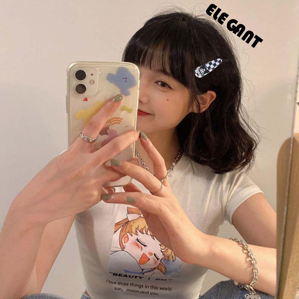 [Elegan] Kuromi Jepit Rambut Fashion Gadis Hiasan Kepala Hadiah Ulang Tahun Melodyku Cinnamoroll Lattice Anime Hairpin