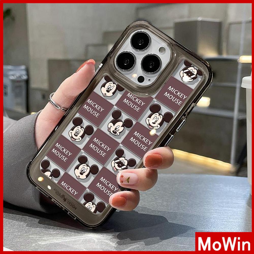 For iPhone 14 Pro Max iPhone Case Acrylic Hard Case HD Clear Case  Plating Button Shockproof Cute Cartoon Black Compatible with iPhone 13 Pro max 12 Pro Max 11 xr xs max 7Plus