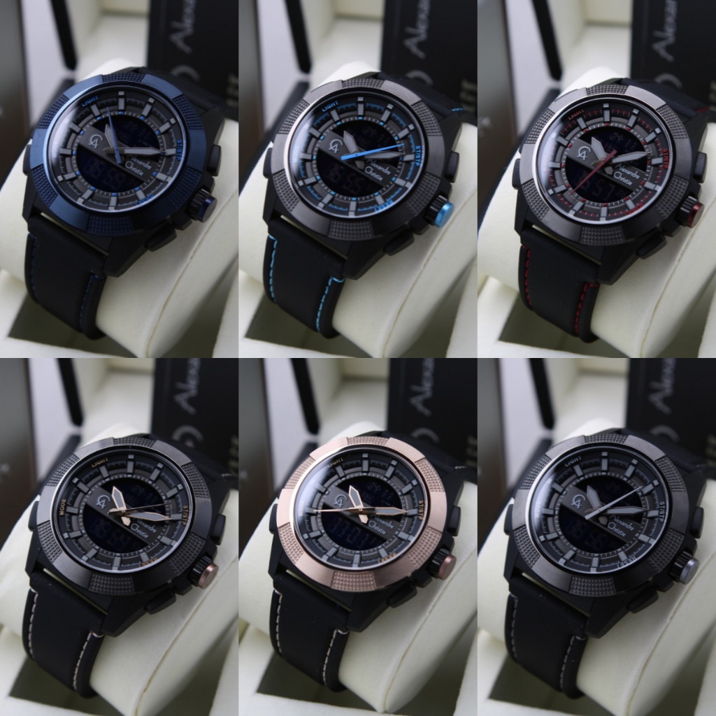 JAM TANGAN PRIA ALEXANDRE CHRISTIE AC 9374 DUAL TIME RUBBER ORIGINAL GARANSI RESMI 1 TAHUN
