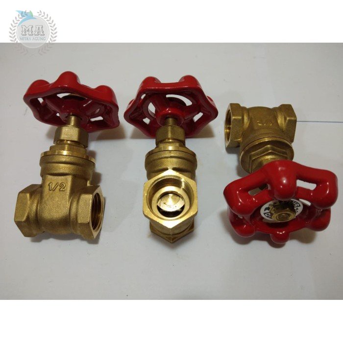 Balvalep / Stop Kran Air Kuningan 1/2 &quot; Model KIZZ / Gate Valve | Keran Air model Putar