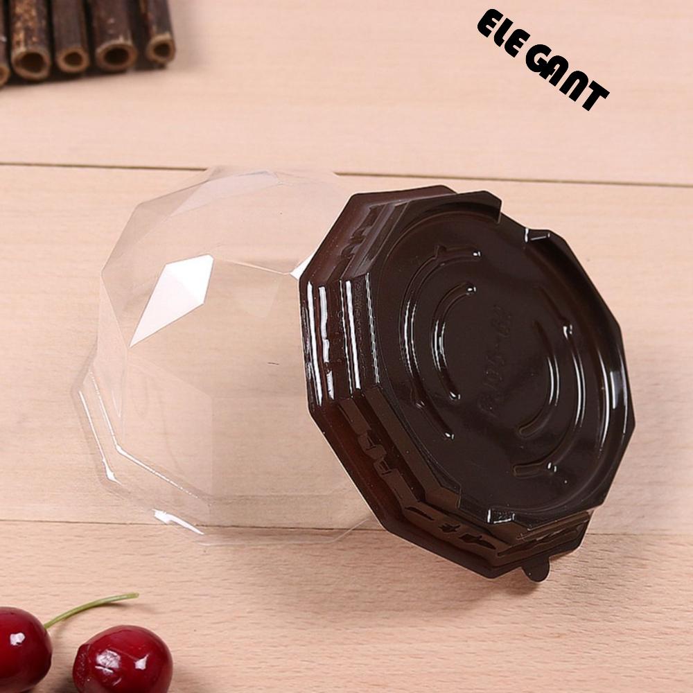 [Elegan] Wadah Mooncake Cookies Mini Cupcake Diamond Shaped Transparan Individu Dengan Tutup Kubah Tempat Kemasan Mousse