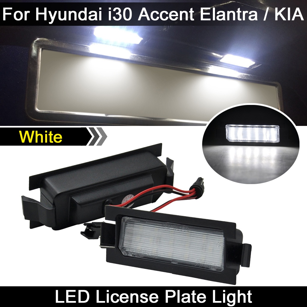 2pcs Lampu Plat Nomor Plat LED Putih Lampu Untuk Hyundai i30 Aksen Elantra GT Hatchback Untuk KIA PRO Cee'd