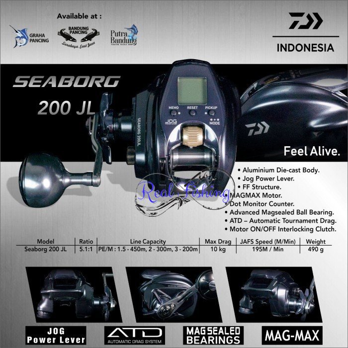 REEL OH DAIWA SEABORG G 200JL