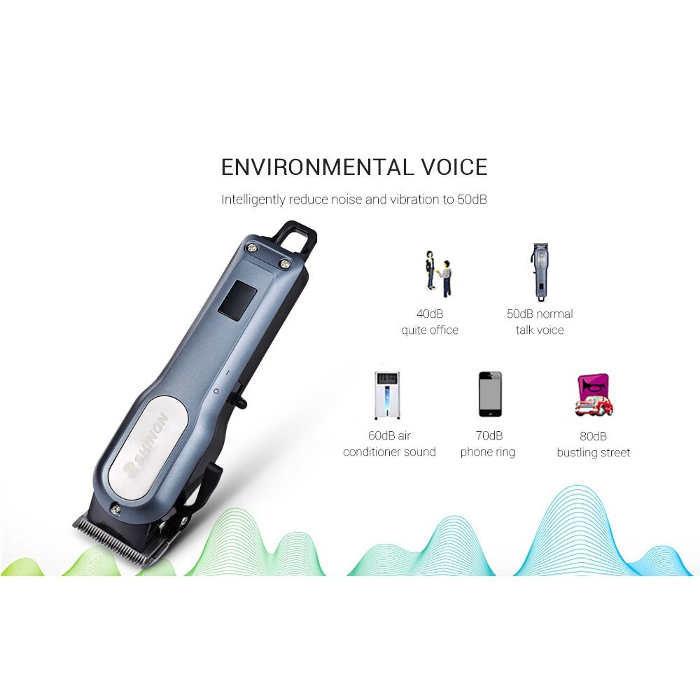 AKN88 - SHINON SH-1888 - Rechargeable LCD Display Electric Hair Clipper