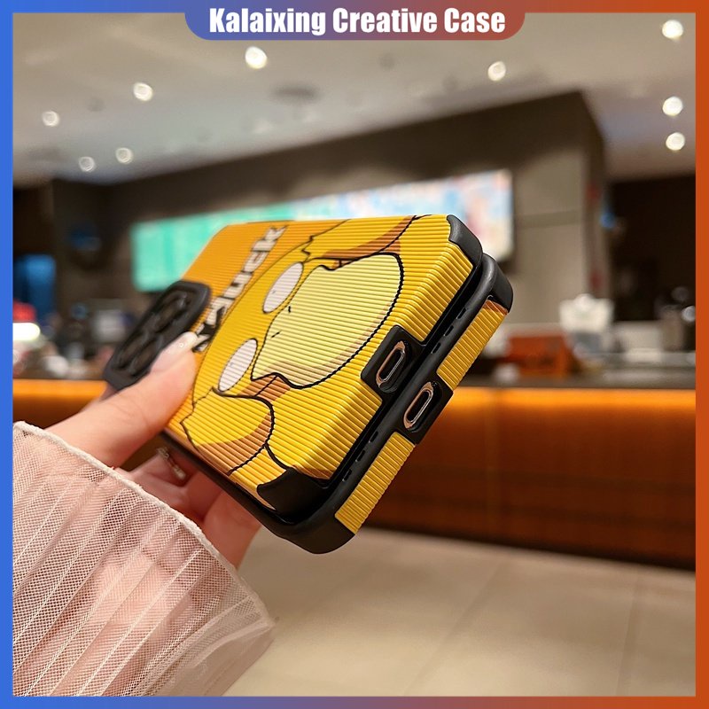 Casing Ponsel Bahan Kulit Garis Untuk IPhone 14Plus 14 Pro Max 13 Pro Max 12Pro 11xr Xs Max7 8 Plus Motif Pokemon Soft Back Cover
