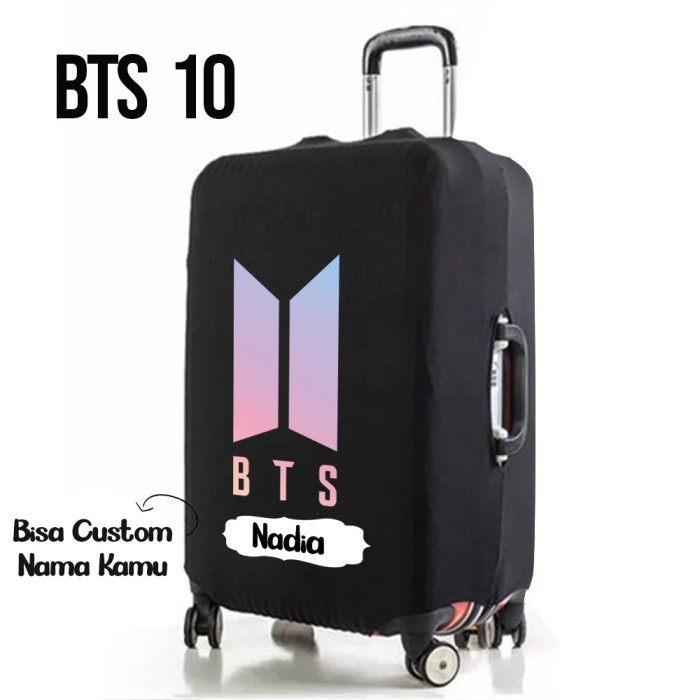 SALE Luggage Cover Bts Custom Koper Size 24 28 inch lojel Samsonite Elastis - S, BTS 04 Termurah