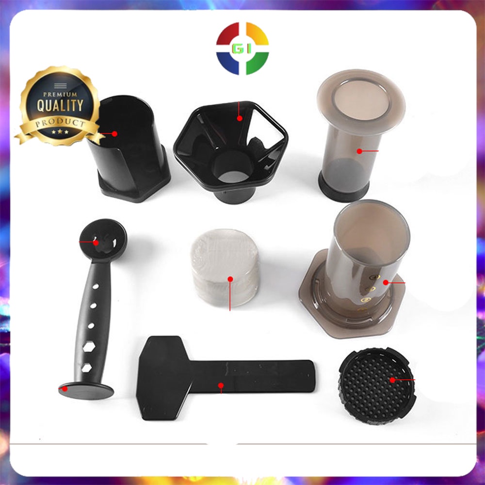 Alat Pembuat Kopi Portable Coffee Maker Brown
