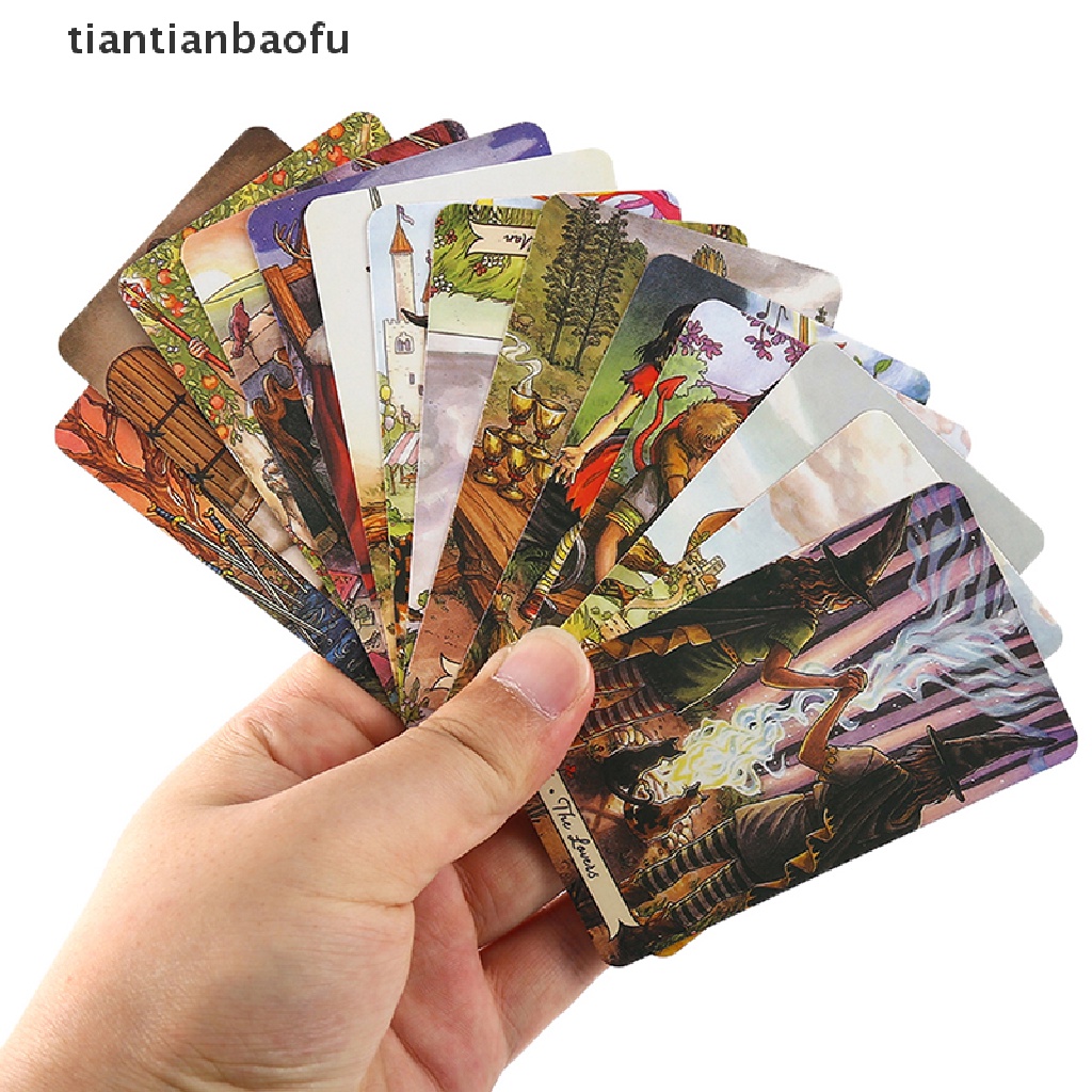 [tiantianbaofu] Besi Kotak Everday Witch Tarot Card Ramuan Ramalan Dek Permainan Pesta w/Butik Manual