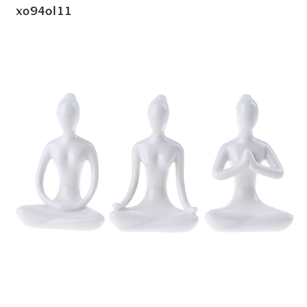 Xo 6gaya Patung Pose Yoga Meditasi Figur Yoga Keramik Dekorasi Ornamen OL