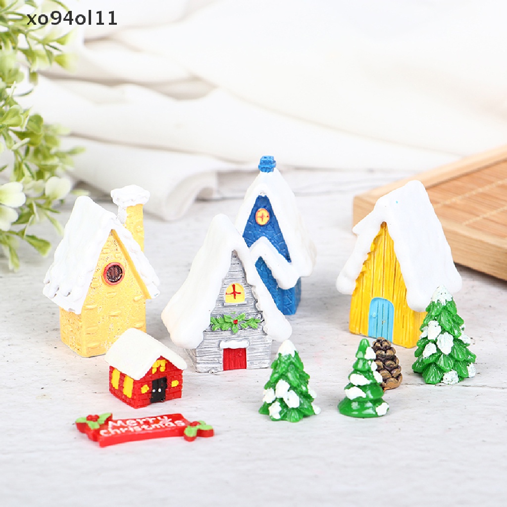 Xo Vintage Miniatur Mini Kayu Xmas Angka Dekorasi Santa Malaikat Pohon Rumah Boneka OL