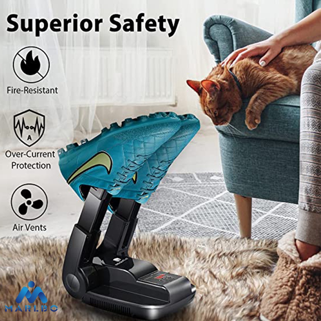 Alat Pengering Sepatu Elektrik Shoe Dryer 200W 220V Penghilang Bau Sepatu Pria Wanita Alat Pengering sepatu elektrik Enghilang bau instan Elektrik Perawatan Pemanas Pemanas Cuci Heater