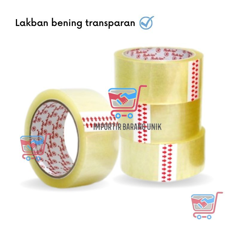 

IMB -D111- Lakban Selotip Packing Tape 48mm 100 Yard Transparan Bening