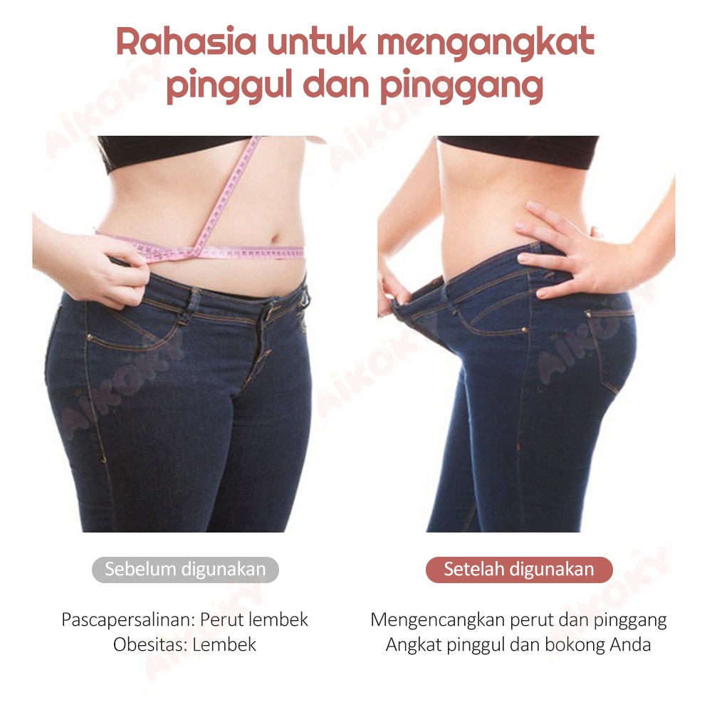 Aikoky Legging Pendek Celana Korset Pinggang Tinggi Wanita