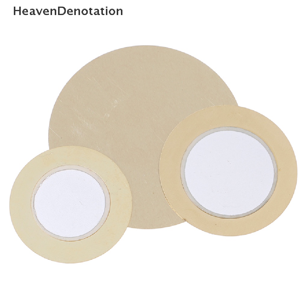 [HeavenDenotation] 10pcs 12-50mm piezo Elemen sounder sensor pad Pemicu Bulat drum disc Tembaga HDV