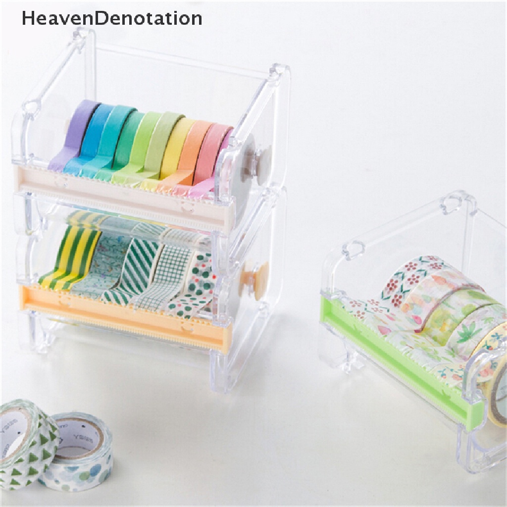 [HeavenDenotation] Desktop Tape Dispenser Pemotong Lakban Washi Tape Dispenser Tempat Lakban Gulung HDV