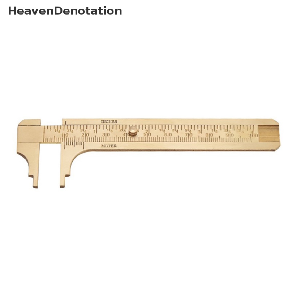 [HeavenDenotation] Timbangan Kuningan Mini80 /100mm Sliding Gauge Vernier Caliper Penggaris Pocket Measuring HDV