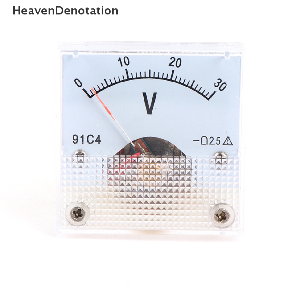 [HeavenDenotation] 91c4 DC Voltmeter Ana Panel Pengukur Tegangan Mekanik Pointer Tipe 3-250V HDV