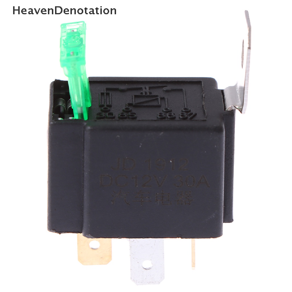 [HeavenDenotation] 12v 30A Mobil Auto Otomotif Heavy Duty Relay 4Pin Fuse Menyatu On/Off SPST HDV