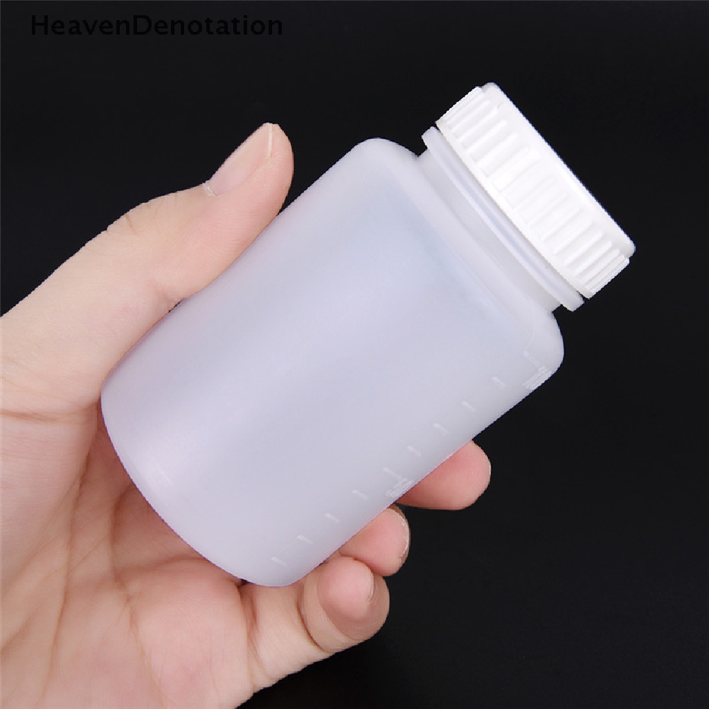 [HeavenDenotation] Botol sample Reagen Penyimpanan Kimia Bentuk Silinder Plastik Bening 100ml HDV