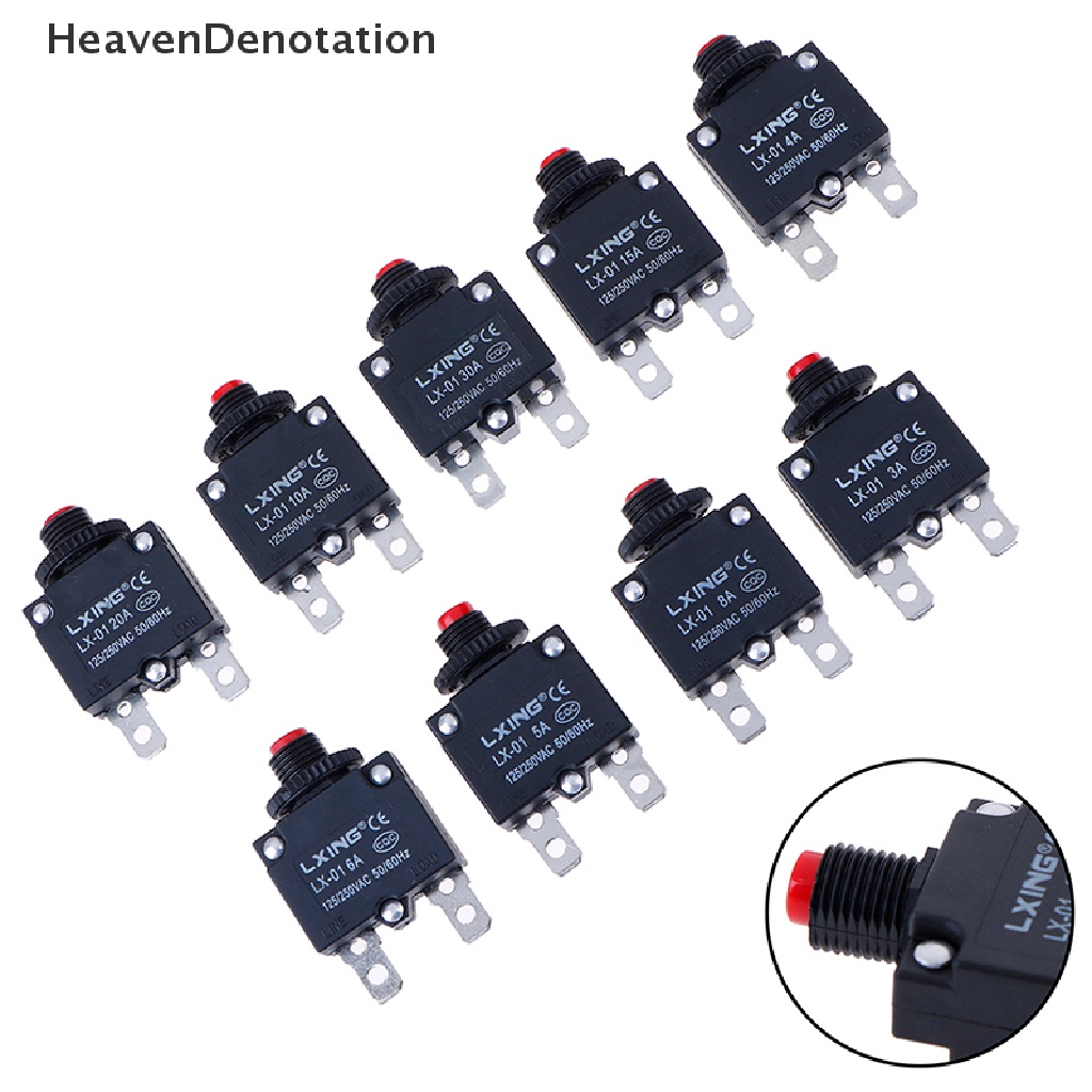 [HeavenDenotation] Pemutus Arus Overload Protector Switch Fuse 3A 4A 5A 6A 8A 10A 15A 20A 30A HDV