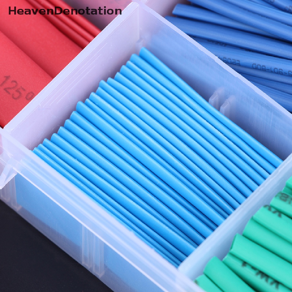 [HeavenDenotation] 530pcs Heat Shrink Tubing Insulation Shrinkable Tube 2: 1kabel Kawat Lengan Kit HDV