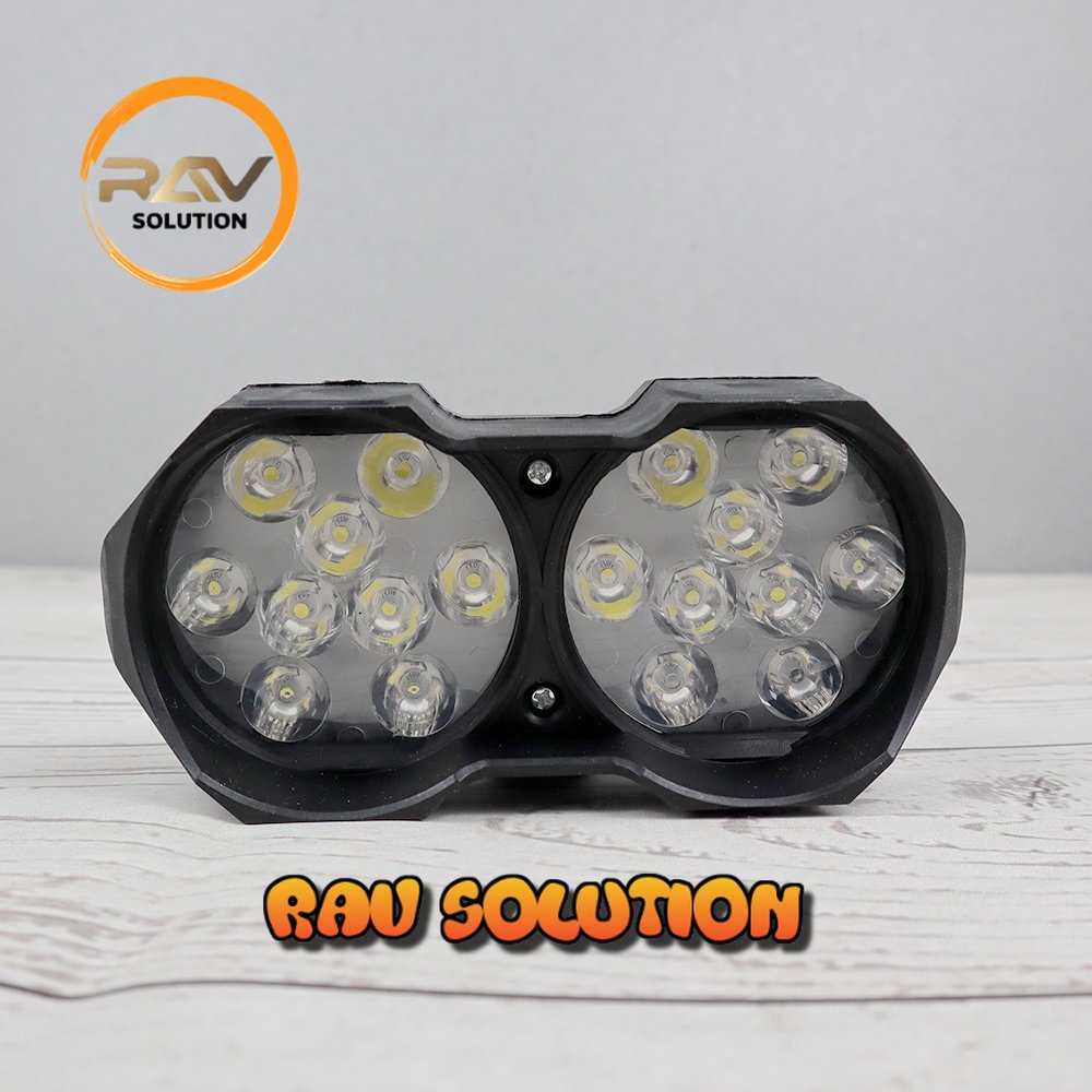 Lampu Tembak Motor ATV LED Spotlight 18 LED - U9 - SET A RAV SOLUTION