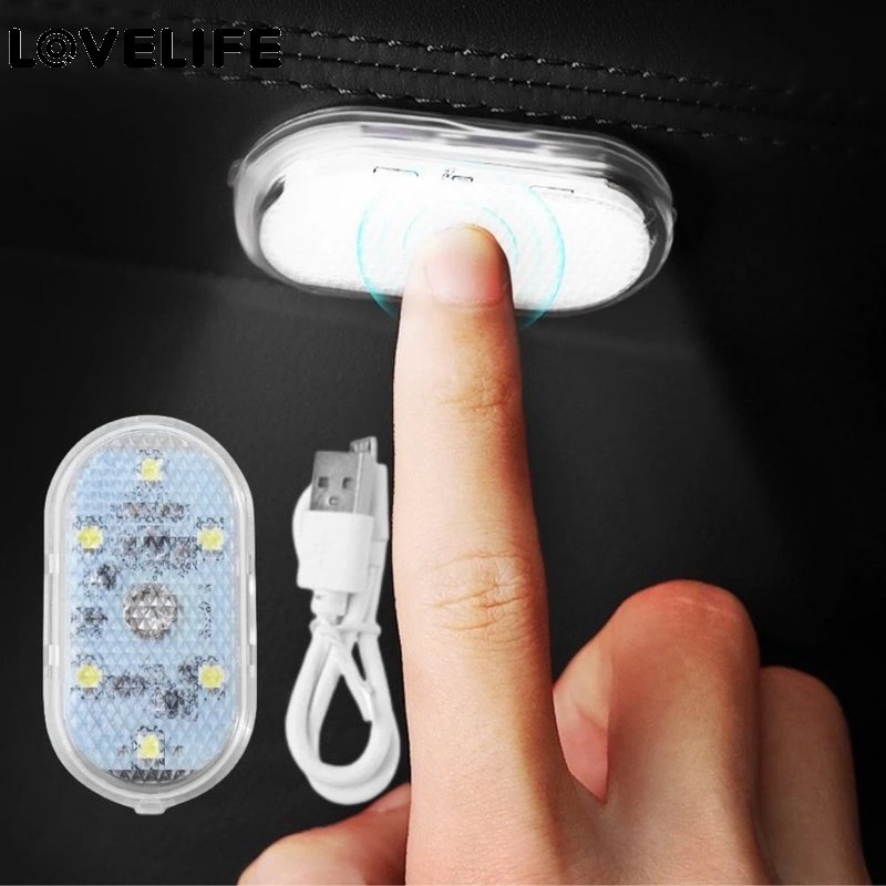 Hot Sale/USB Rechargeable Car LED Touch Lighting/Lampu Baca Interior Mini Mobil/Lampu Dekorasi Interior Mobil Umum