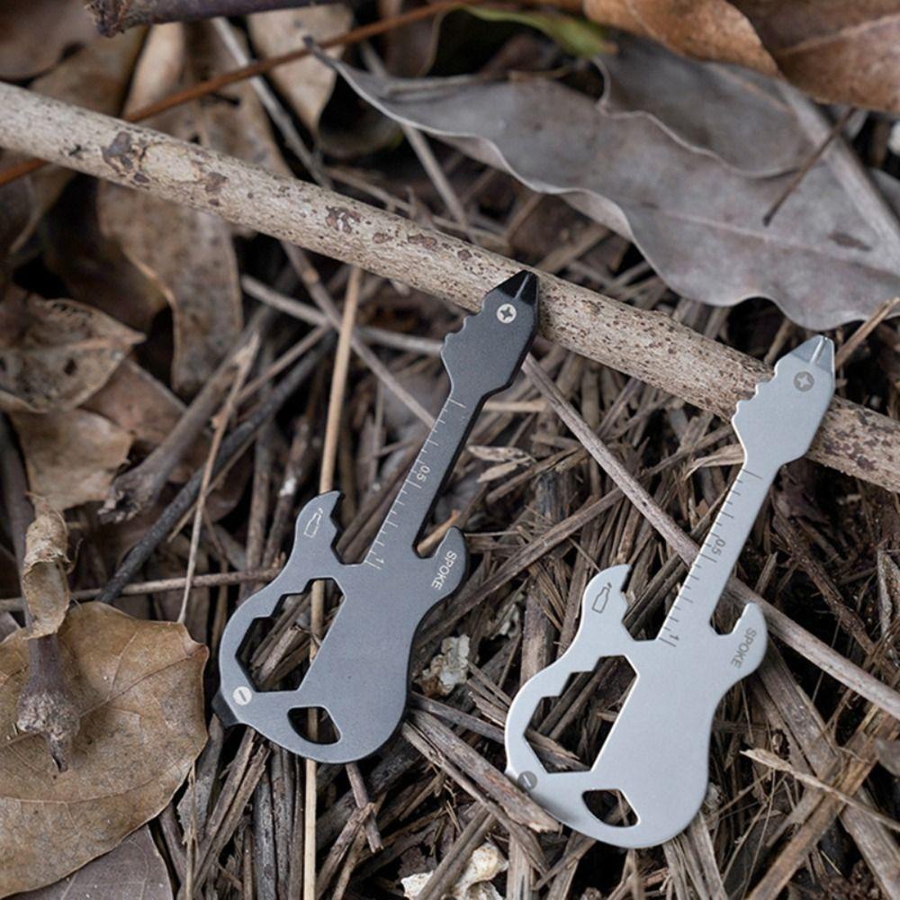 Lanfy EDC Alat Perbaikan Portable 12in1 Cross Batch Kunci Rantai Pembuka Skala Spanner Hexagon Wrench