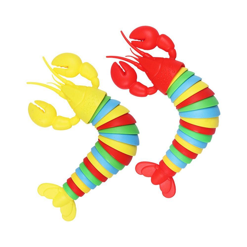 REBUY Rebuy Finger Peristalsis Mainan Anak Untuk Dewasa Squirming Slug Puzzle Untuk Hadiah Anak Permainan Interaktif Interaktif Lobster Peristalsis