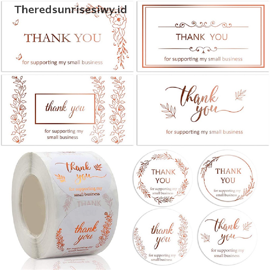 # Kado Mom &amp; PAPA DIY # Thank You Sticker Label Bunga Pernikahan Kemasan Kartu Amplop Seal Decor DIY~