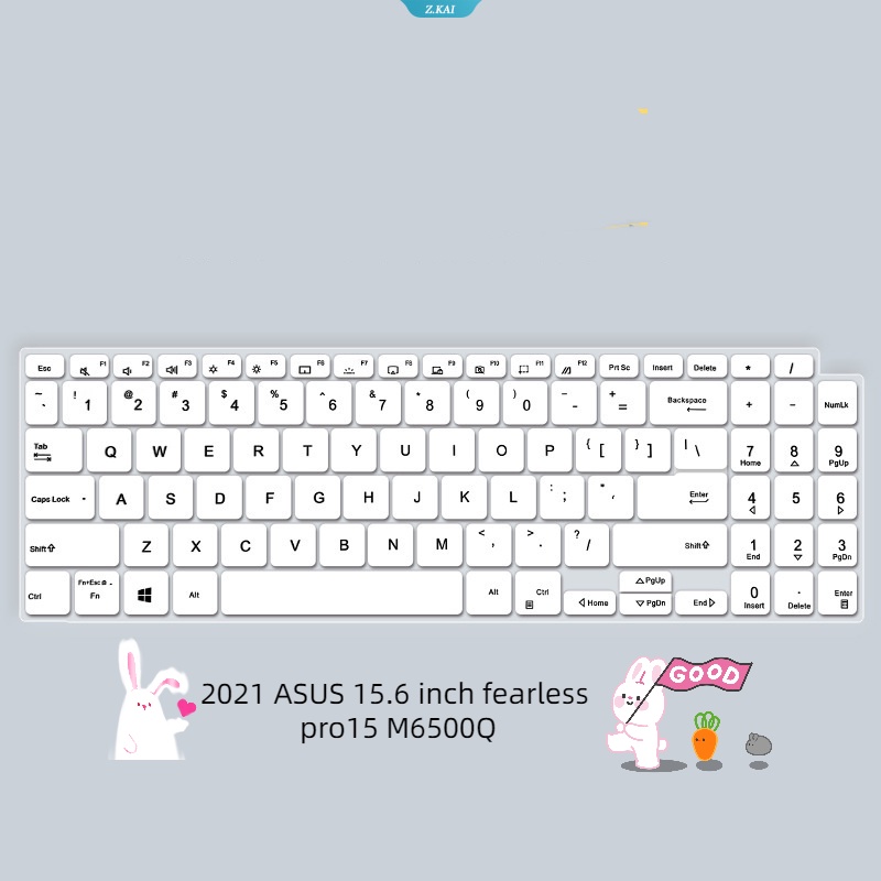 ASUS Lengan Pelindung Keyboard Komputer Baru Case Silikon Tahan Air Untuk 2021asus 15.6 Inch Fearless Pro15 M6500Q Film Keyboard Cakupan Penuh [ZK]