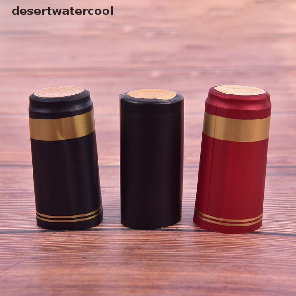 Deid 10pcs Penutup Botol Wine Segel Botol Wine Barware Aksesoris PVC Heat Shrink Tutup Martijn