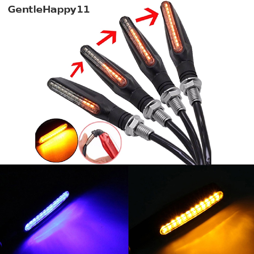 Gentlehappy 1Pc Lampu Indikator Sinyal Belok LED Motor universal flowing id